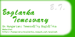 boglarka temesvary business card